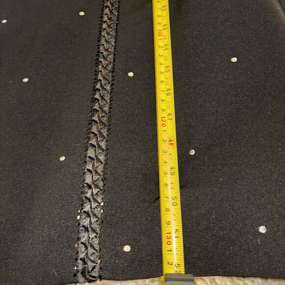 Ben Marc International Long Black Rhinestone Satin Blazer Jacket Womens14 - Picture 8 of 9